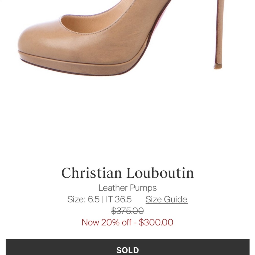 💯Authentic Christian Louboutin Fifille nude pump